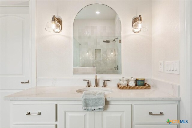 1702 Kellan Dr, Salado, TX 76571 - full bathroom with a stall shower and vanity