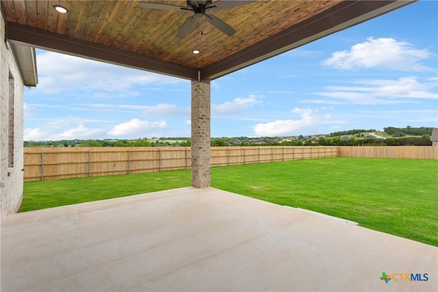 1702 Kellan Dr, Salado, TX 76571 - view of patio / terrace featuring a ceiling fan