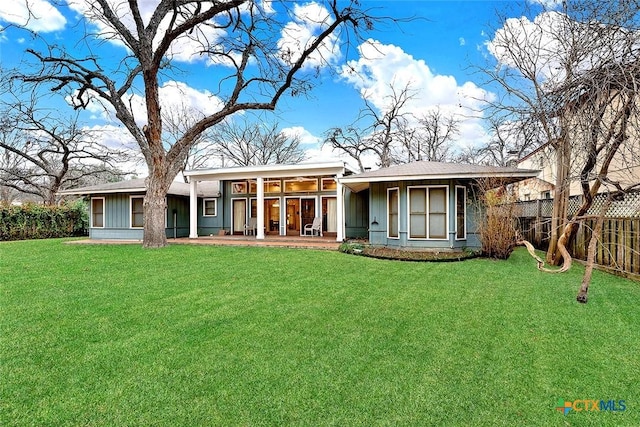 exterior space featuring a yard