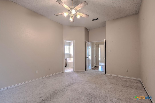 607 Moccasin Dr, Harker Heights, TX 76548 - unfurnished room with a ceiling fan, a textured ceiling, and carpet