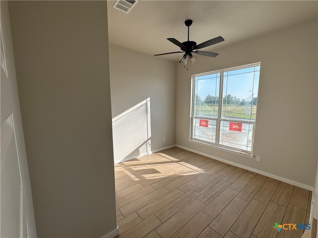 2516 Cowgirl Trl, Belton, TX 76513 - unfurnished room with light wood-type flooring and a ceiling fan