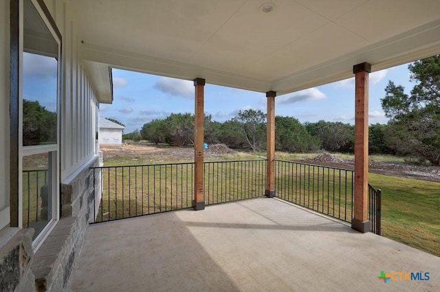 view of patio / terrace featuring covered porch