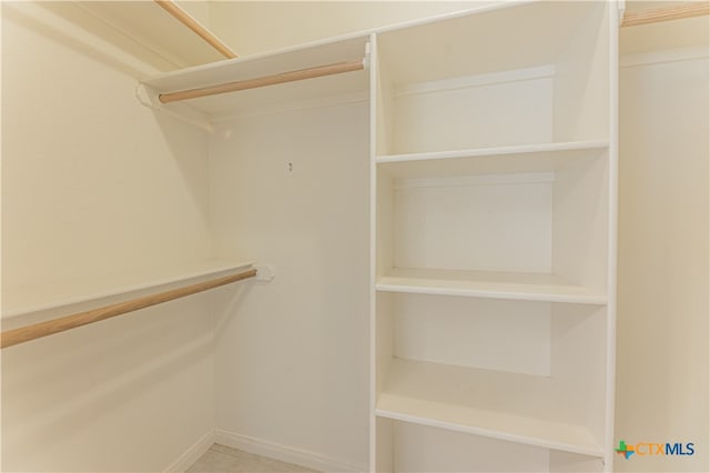 view of walk in closet