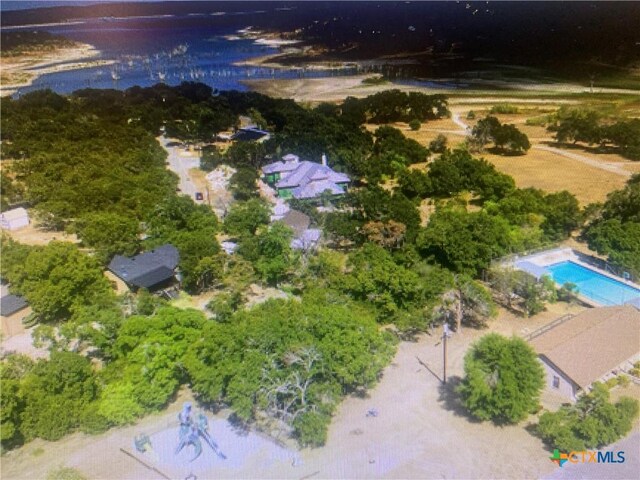 103 W Outer Dr, Canyon Lake, TX 78133 - aerial view of property's location featuring a pool area