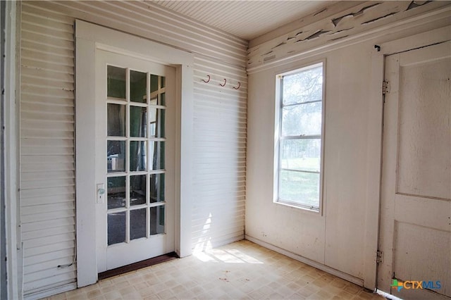 entryway with light floors