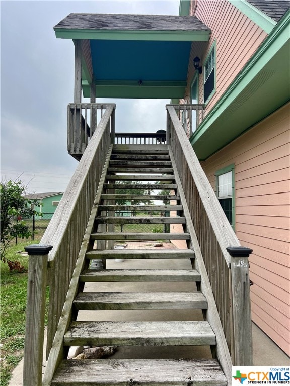 view of stairs