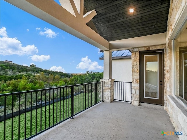 view of balcony