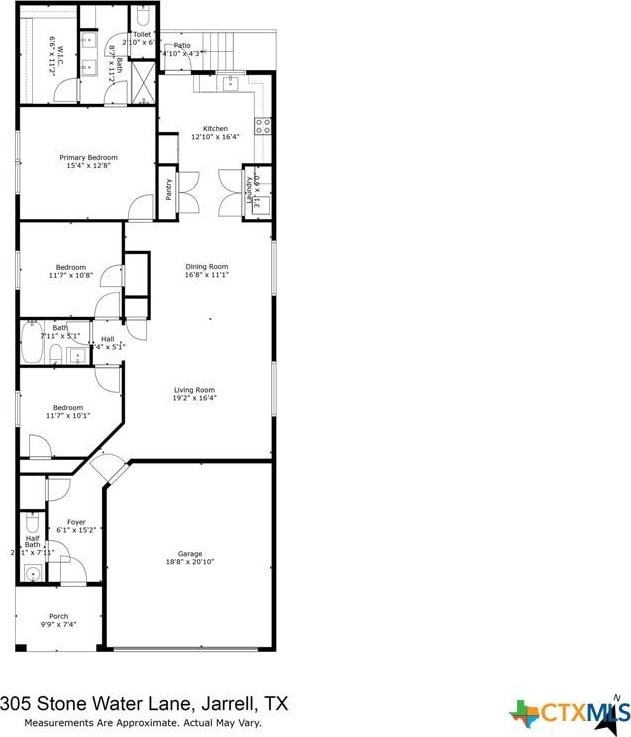 305 Stone Water Ln, Jarrell, TX 76537 - view of layout