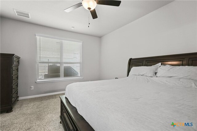 7005 Mcgregor Loop, Killeen, TX 76549 - bedroom featuring light carpet and ceiling fan