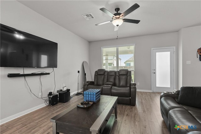 7005 Mcgregor Loop, Killeen, TX 76549 - living area with a ceiling fan and light wood-type flooring