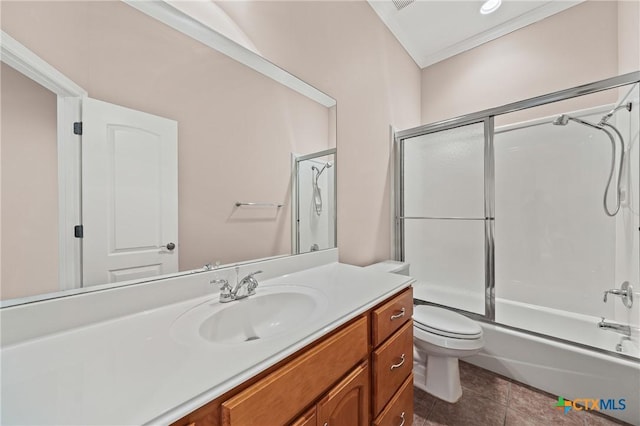 2206 Pheasant Run Ln, Temple, TX 76502 - full bathroom featuring vanity, bath / shower combo with glass door, and tile patterned flooring