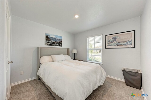 view of carpeted bedroom