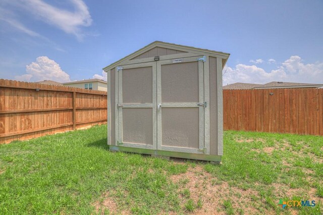 view of shed