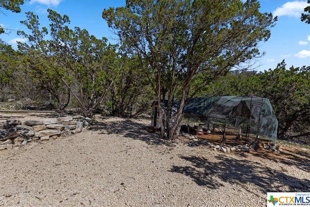 view of yard featuring an outbuilding