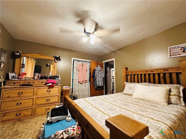 27 County Road 398, TX 77987 - bedroom featuring carpet and ceiling fan