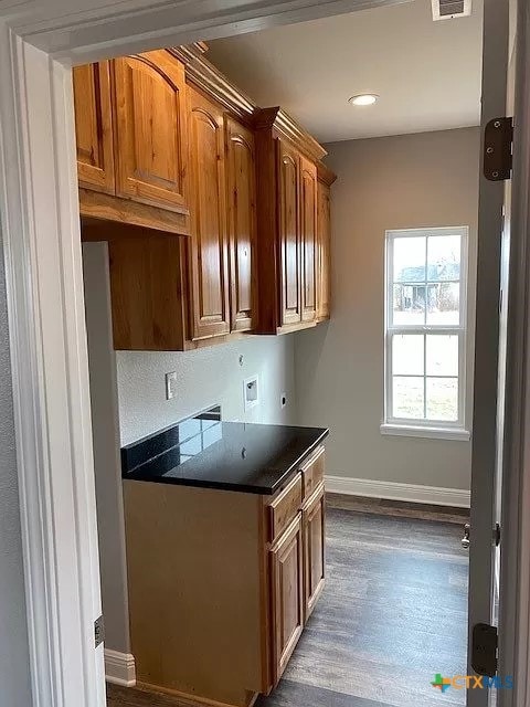 kitchen featuring wood-type flooring