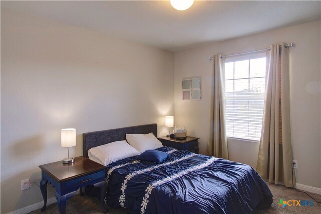 view of carpeted bedroom