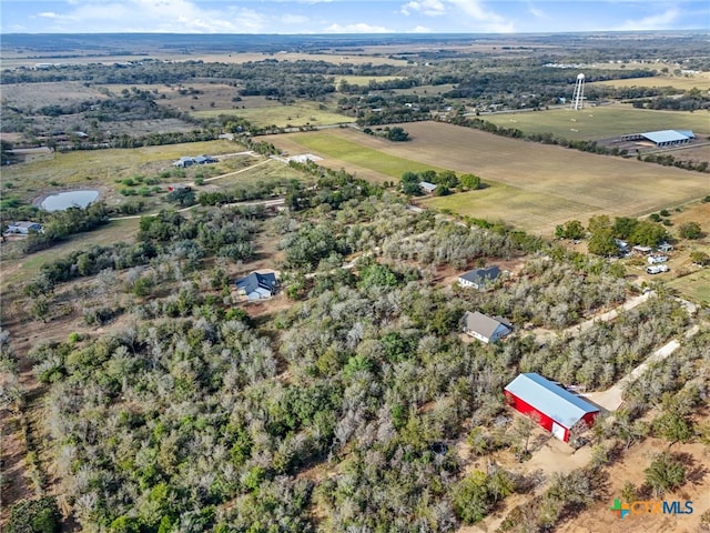 bird's eye view featuring a rural view