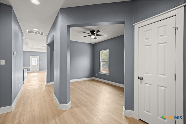 hallway featuring light hardwood / wood-style flooring