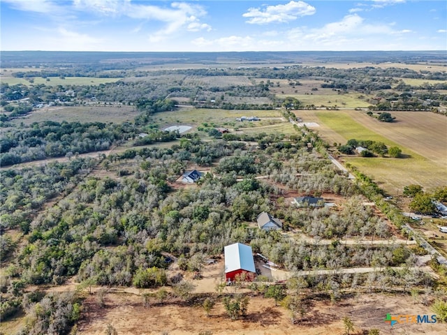 drone / aerial view featuring a rural view