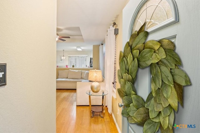 216 Pullman Place Blvd, Temple, TX 76502 - corridor with wood finished floors and a tray ceiling