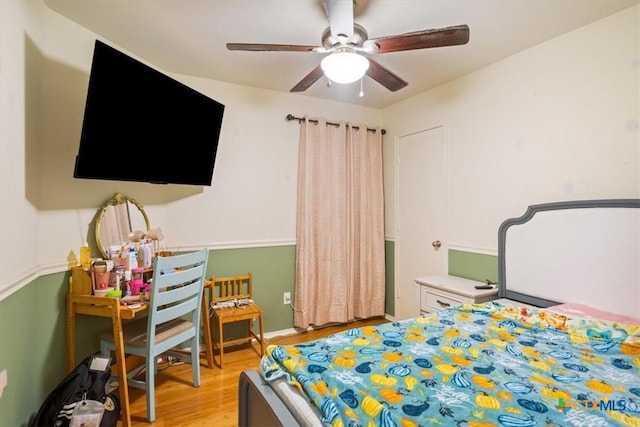 216 Pullman Place Blvd, Temple, TX 76502 - bedroom with light wood finished floors and ceiling fan