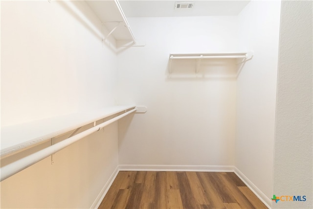 spacious closet featuring wood-type flooring