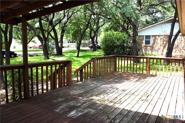 765 Benchmark Trl, Belton, TX 76513 - wooden terrace with a yard