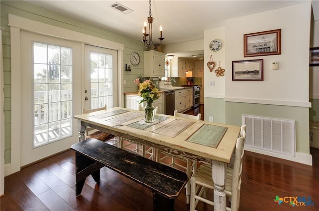 24135 State Highway 172, Port Lavaca, TX 77979 - dining area featuring dark wood-type flooring