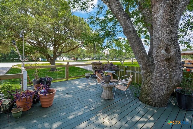 view of wooden deck