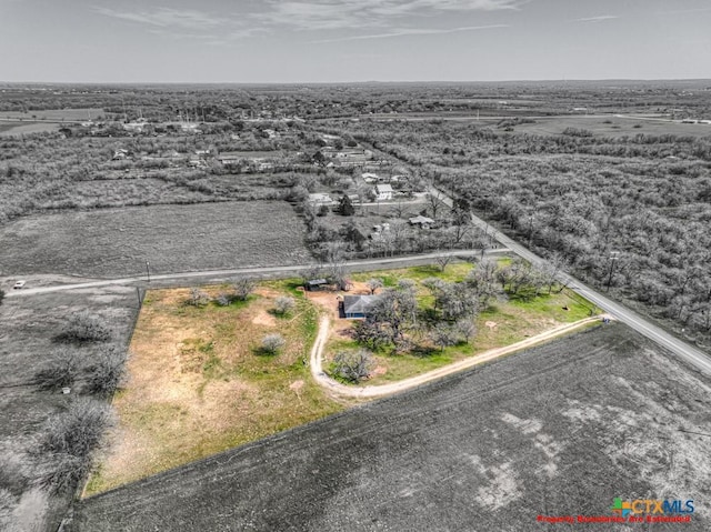 bird's eye view with a rural view