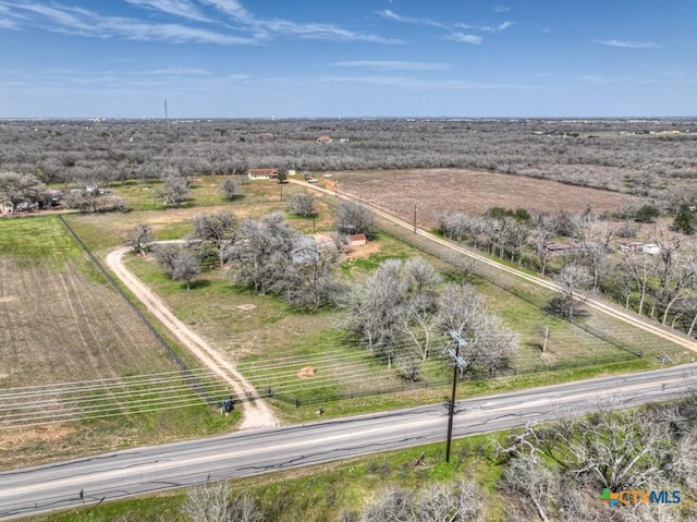 drone / aerial view with a rural view