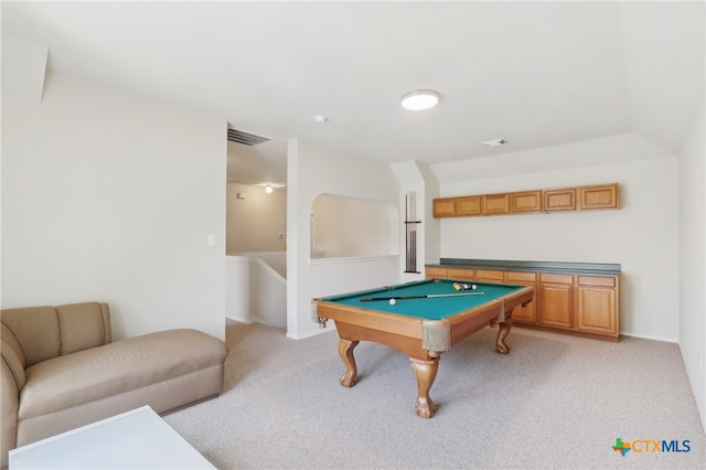 19303 Anna Kate Ct, Pflugerville, TX 78660 - rec room with light carpet and billiards table