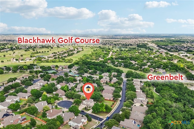 19303 Anna Kate Ct, Pflugerville, TX 78660 - aerial perspective of suburban area featuring a local golf course
