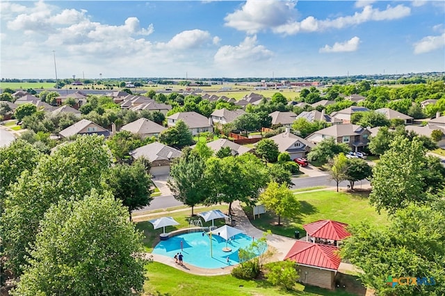 19303 Anna Kate Ct, Pflugerville, TX 78660 - aerial view of residential area featuring a pool area