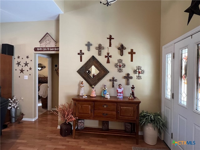 entryway featuring dark hardwood / wood-style floors