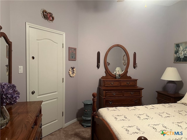 bedroom with carpet