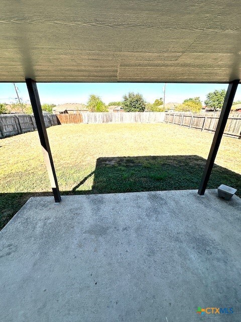 4505 Mustang Dr, Killeen, TX 76549 - view of yard featuring a patio area and a fenced backyard