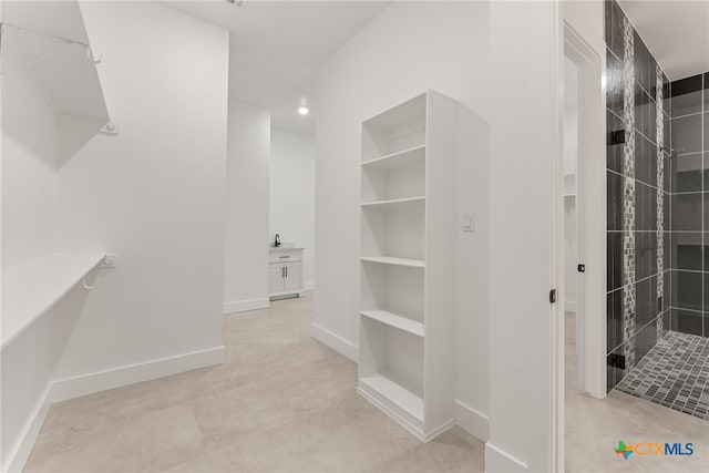 spacious closet featuring a sink