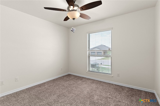 5002 Rose Garden Loop, Killeen, TX 76542 - carpeted spare room with baseboards and ceiling fan
