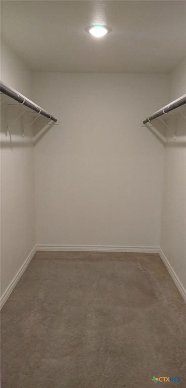 view of walk in closet