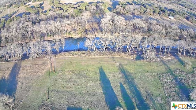 bird's eye view with a rural view