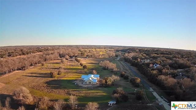 bird's eye view featuring a rural view