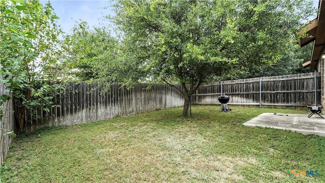 557/561 Creekside Cir, New Braunfels, TX 78130 - fenced backyard featuring a patio area