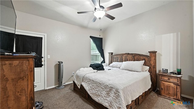 557/561 Creekside Cir, New Braunfels, TX 78130 - bedroom with carpet floors and ceiling fan