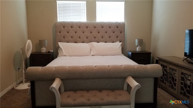 view of carpeted bedroom