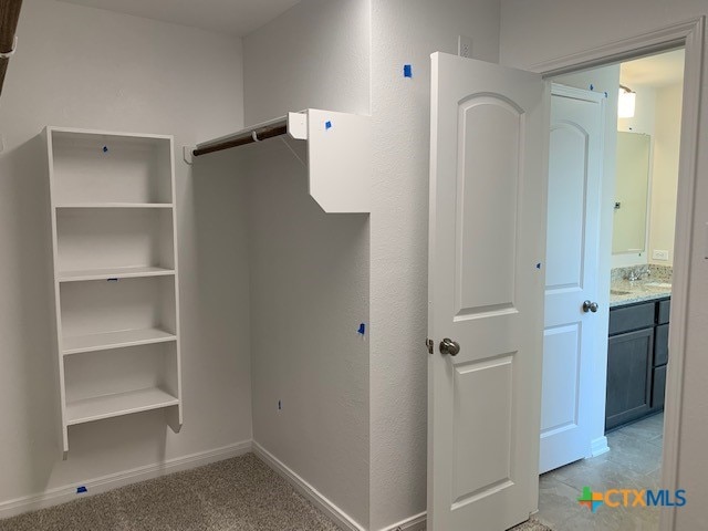 view of walk in closet