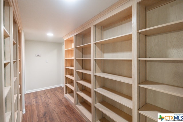 interior space featuring dark wood-type flooring