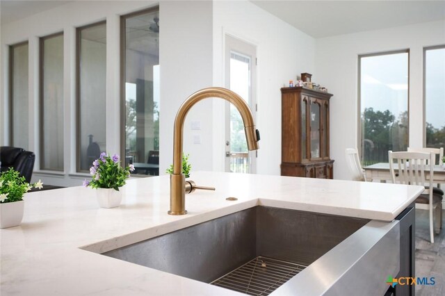 1386 Lyme Park, Bulverde, TX 78163 - kitchen view of a sink