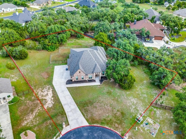 birds eye view of property